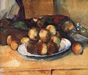 Paul Cezanne plate of peach oil painting on canvas